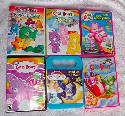 care bears DVD LOT - 6 dvds kids cartoon movies
