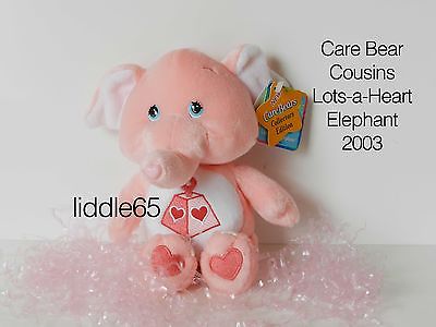 Lots-a-Heart Elephant-Care Bears plush 2003 NEW w/TAGS Excellent Condition