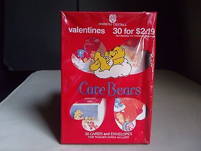 1988 Ephemera American Greetings Valentine Cards Box Set Vintage Care Bears C3