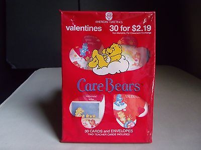 1988 Ephemera American Greetings Valentine Cards Box Set Vintage Care Bears B2