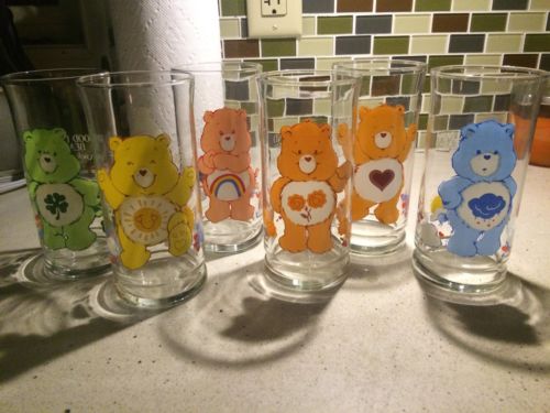 1983 Vintage Care Bear Glasses Complete Set!