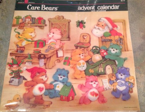 Vintage Care Bears Paper Advent Calendar American Greetings Sealed