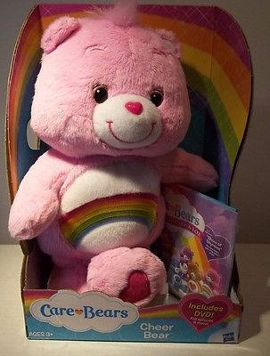 Care Bears Cheer Bear Toy  with DVD 2012 3 Years Up Boy & Girls Hasbro NEW