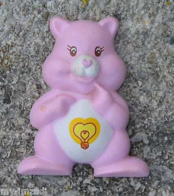3-D CARE BEAR COUSIN Fridge Magnet Vintage 1985 BRIGHT HEART RACCOON 2" a.g.c