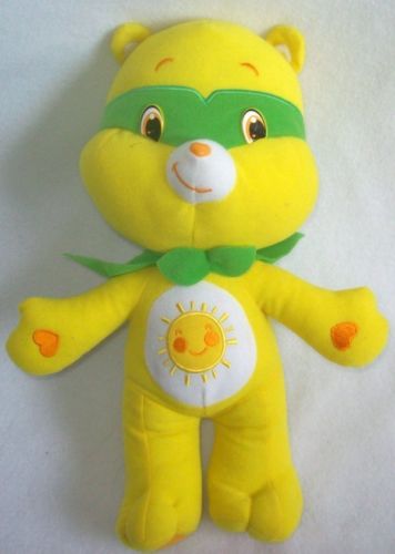Care Bear Super Hero Funshine  2009 Yellow Sun Tummy Stuffed 14