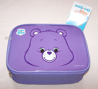 Care Bears Girls Purple Printed Insulated Lunch Box Cooler Bag New