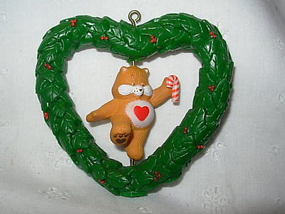 Vintage 1984 AGC Care Bears Spinning Tenderheart Bear Christmas Ornament  