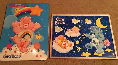 Wooden Puzzles Set of TWO Care Bear: Cheer Bear with Fur tummy AND Sweet Dreams