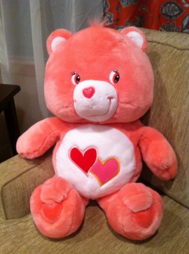 Love A Lot Care Bears Plush Giant Doll 26 Inches 2002 Pink Bear Nursery Decor 