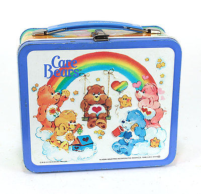 Vintage 1983 Metal Lunchbox by Aladdin - Care Bears with Thermos - Great Shape! 