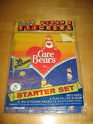 Care Bears Panini Sticker Starter Set NIB NOS New Sealed Vintage 36 Stickers!