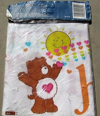 Vintage 1980's Care Bears Happy Birthday Banner in package 3'5