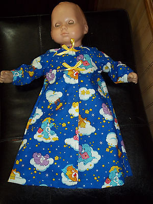 Doll Clothes Care Bears print  GOWN & white BOOTIES  fits 15