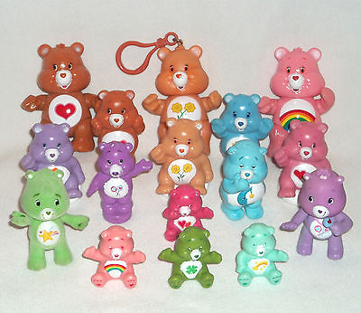 Care Bears 16pc Lot Mini Figures, Pencil or Cake Toppers - Flocked Oopsy &  More