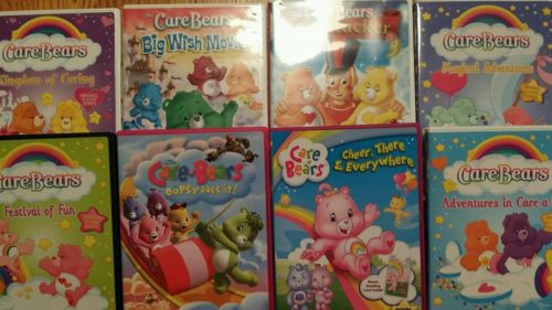 Lot of 8 Children's DVDs Care Bears - Nutcracker Kingdom Caring Festival Fun