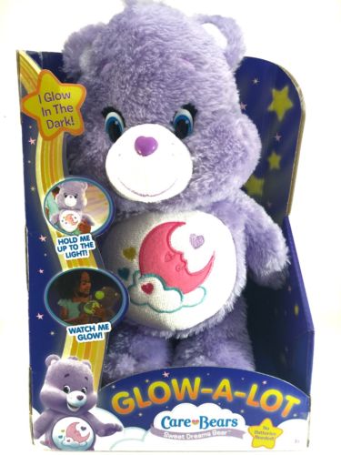 NIB *Care Bears* GLOW-A-LOT SWEET DREAMS BEAR! Tummy Glows In Dark! 2016
