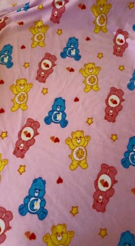 Care bear fleece pink blanket 2003 50 x 60 