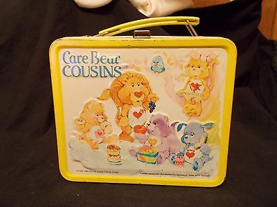 Vintage 1985 Care Bear Cousins metal lunchbox & plastic thermos by Aladdin 