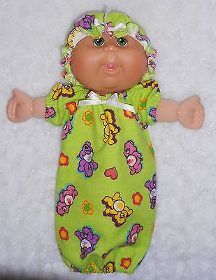 Doll Clothes - Fit Cabbage Patch Newborn Dolls - Care Bear Sleep Sack Set