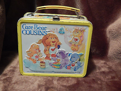 Metal Pinback Lunch Box - Care Bear Cousins - 1985 - Aladdin Corp.) No Thermos):