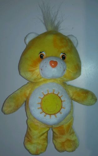 2003 Yellow Funshine Sunshine Care Bear plush soft toy doll teddy Tie Dye