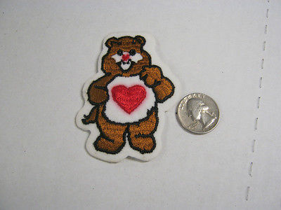 Care Bear Heart TenderHeart IRON/SEW ON EMBROIDERED PATCH NEW 3x2