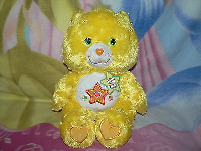 NWT 13" SCENTED FLUFFY FLOPPY YELLOW SUPERSTAR CARE BEAR BABY BOY GIRL XMAS TOY