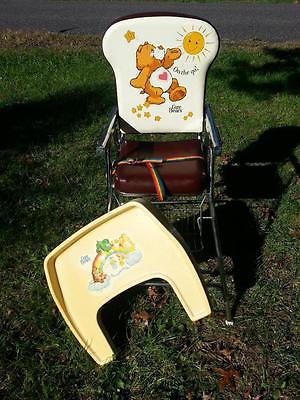 Vintage HEDSTROM American Greetings Care Bears Metal Vinyl Highchair High Chair