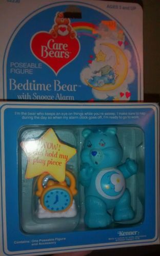 Vintage NEW 1984 BEDTIME BEAR Care Bears Poseable Figure Kenner With Alarm