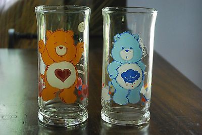 Vintage Limited Edition, 1983 Care Bears Drinking Glasses, Tumblers.