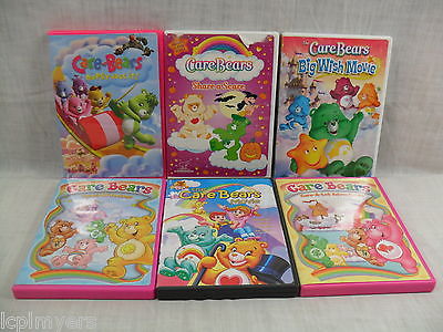 Lot of 6 Care Bears DVD's: Movie Adventures  Share A Scare+Big Wish+Oopsy+More