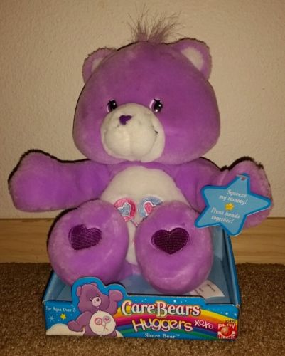 New In Box 2004 Care Bears Huggers Share Bear Talking Bear 