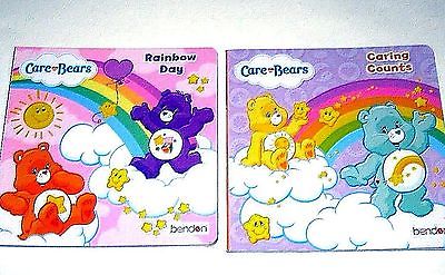 NEW (2) Care Bears Board Books Educational Counting Colors LOT Toddler Xmas 