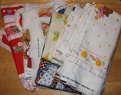 Lot of Children's Fabric Panels Holly Hobby Strawberry Shortcake Care Bears