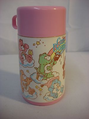 VINTAGE 1985 ALADDIN CARE BEARS PLASTIC LUNCH BOX THERMOS