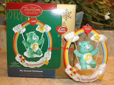 Care Bears My Second 2nd Christmas 2006 Carlton Ornament Wish Bear Mint in Box