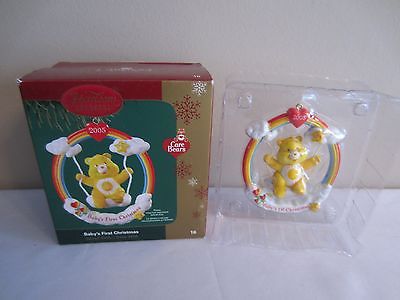 Carlton Cards Care Bears Baby's First Christmas 2005 Ornament with Funshine Bear