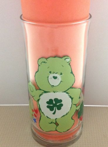 Care Bear Vintage Pizza Hut Glass 1983 Good Luck Bear Limited Edition 