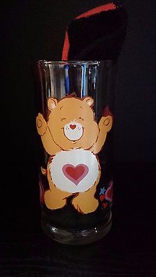 1983 Pizza Hut Care Bears Drinking Glass Tenderheart Bear CareBears Vintage