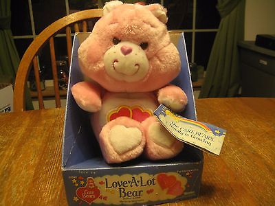 1985 Vintage LOVE-A-LOT Bear Care Bear Plush Toy ORIGINAL BOX 13