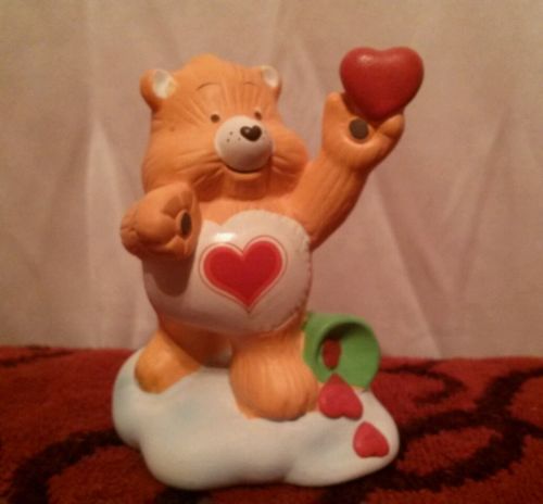 1985 Care Bear Tenderheart Bear Ceramic Figurine #53238 American Greetings