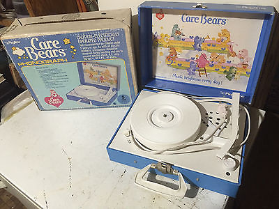 Care Bears 1983 Playtime Phonograph Record Player in Box, Model 2030