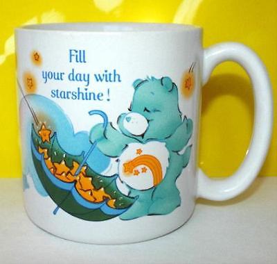 Vintage CARE BEAR Coffee Mug FILL YOUR DAY WITH STARSHINE Collectible Cup 1985