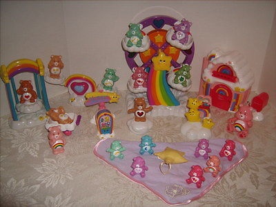 29 Pc. Care Bears FERRIS WHEEL Playset Swing House Teeter Totter and Figures 