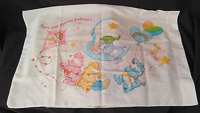 Vintage 1982 Care Bears Twin Fitted Sheet with 2 Pillowcases