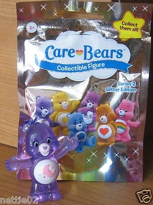 CARE BEARS COLLECTIBLE FIGURE = SWEET DREAMS = SERIES 2 = GLITTER EDITION = NEW