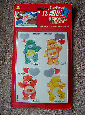  VALENTINE PACKAGE OF 12 CARE BEARS WITH ENVELOPES NEVER OPENED FROM 1987