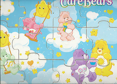 2 Nice Wooden Care Bear Puzzles - 11 inches by 13 inches in wooden frame - VG