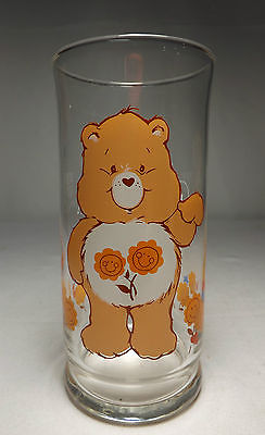 Vintage Glass: CARE BEARS - FRIEND BEAR 1983  Pizza Hut - EXCELLENT - NO FADING
