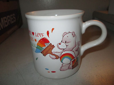 Vintage Care Bear Coffee Mugs Stoneware American Greeting 